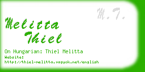 melitta thiel business card